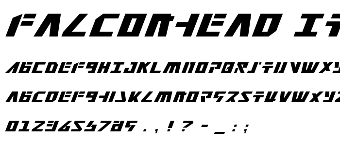 Falconhead Italic font